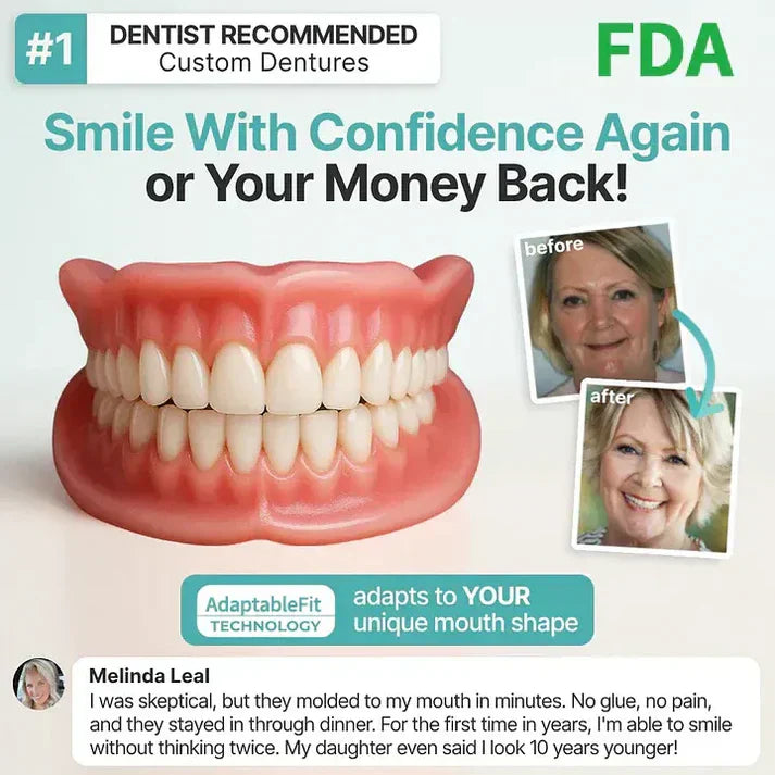🌟Ends Today: 70% OFF! ⏰DarkFairy™ Medical Full Denture with Strong Suctiond🦷