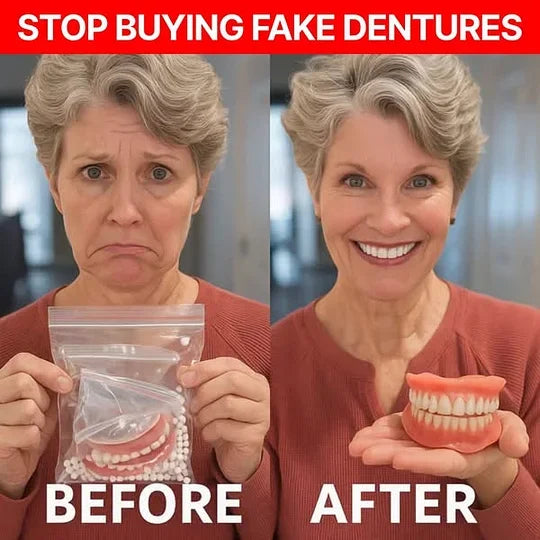 🔥Ends Today: 65% OFF! ⏰DarkFairy™ Medical Full Denture with Strong Suctiond🦷