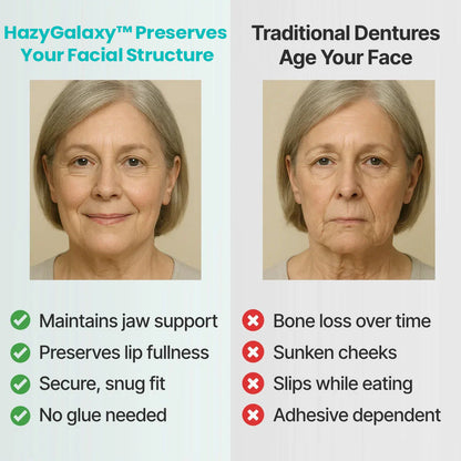 -🦷HazyGalaxy™ Custom-Fit Functional Dentures — Made in the USA, Up to 70% OFF for a More Confident Smile!