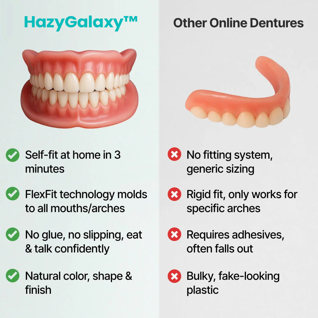 2🔥HazyGalaxy™ Soft Silicone Carbon Ceramic Teeth, Strong and White – Natural Look, Comfortable Fit