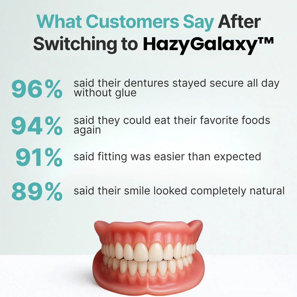 2🔥HazyGalaxy™ Soft Silicone Carbon Ceramic Teeth, Strong and White – Natural Look, Comfortable Fit
