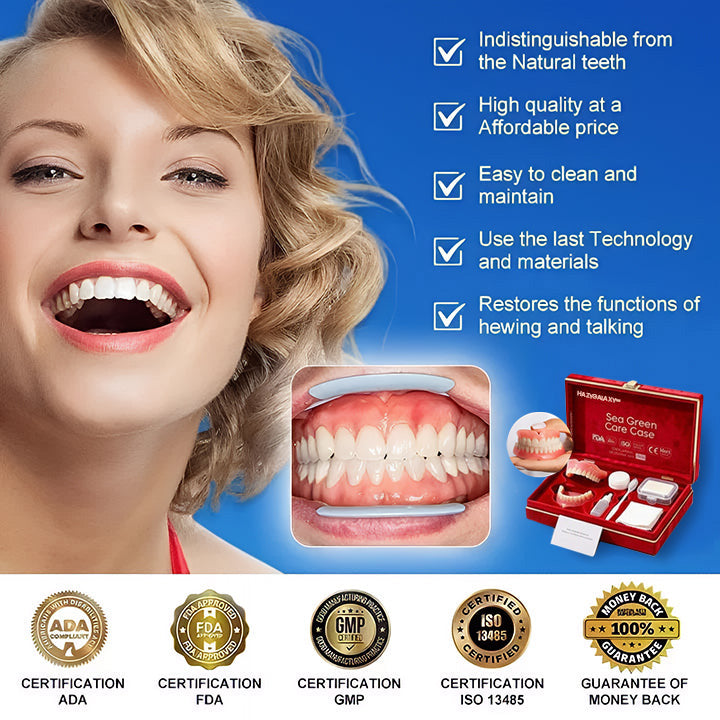 -Ends Today: 70% OFF! ⏰HazyGalaxy™  Medical Full Denture with Strong Suctiond Custom-Fit Full Functional Dentures🦷