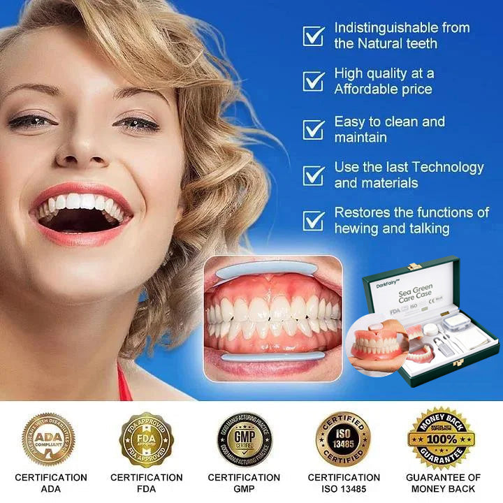 🔥Ends Today: 65% OFF! ⏰DarkFairy™ Medical Full Denture with Strong Suctiond🦷